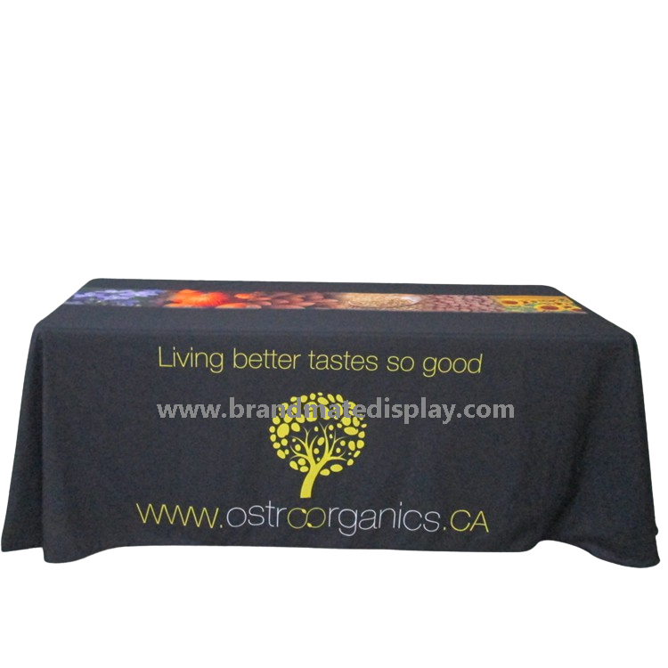 printing logo table cover, branded table throw